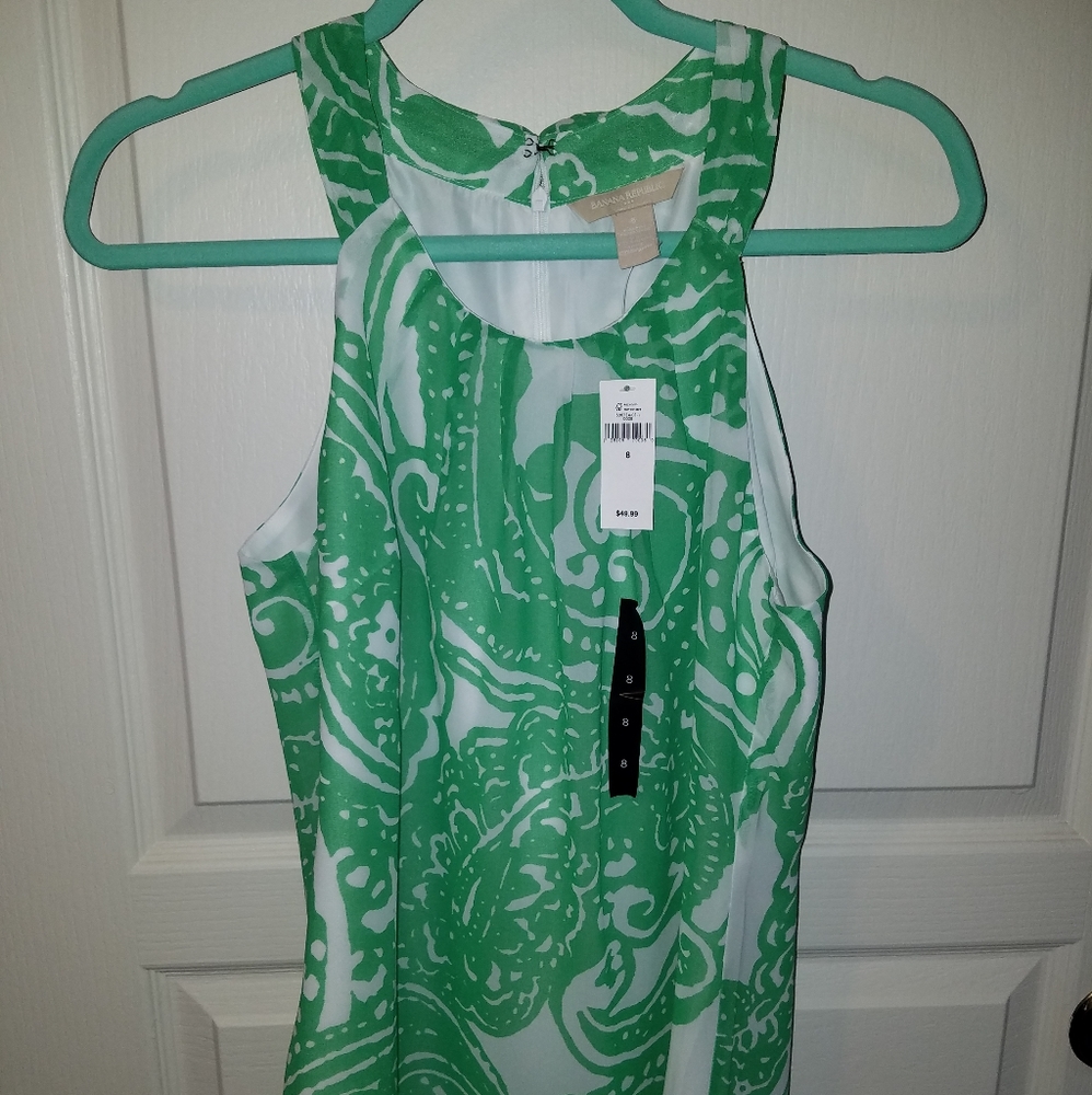 Banana Republic Green and White Blouse